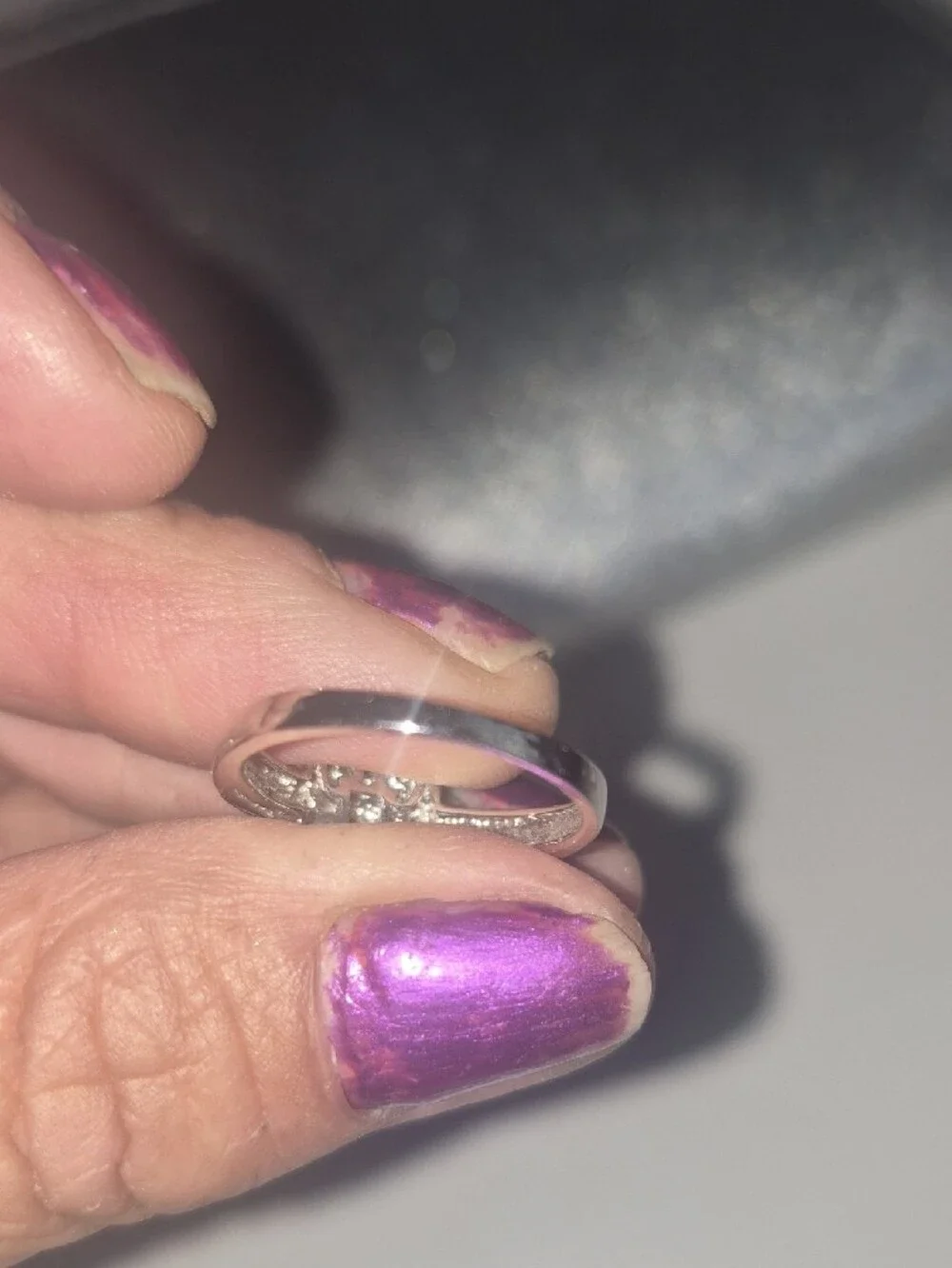 White Sterling Silver Square Halo Ring with Center Stone